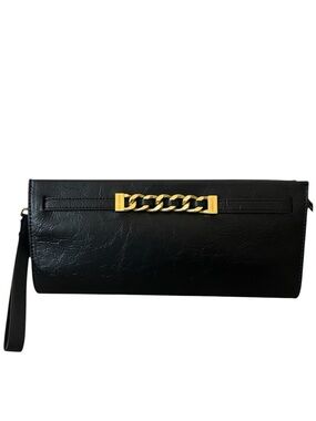 Rebecca Minkoff Curve Link Clutch - Gold Chain Detail | Convertible Wristlet NWT